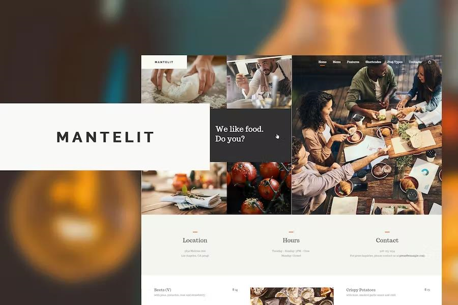 MANTELIT – FOOD DELIVERY & RESTAURANT WORDPRESS THEME
